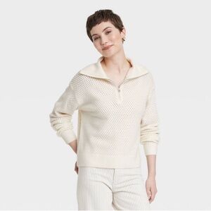 Universal Thread Off-White Perforated Sweater